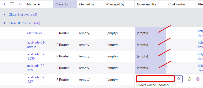 A screenshot of a computerExample of updating Governed By field data in UW Connect.