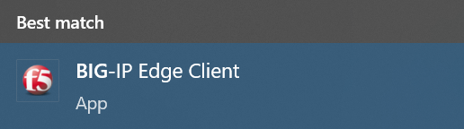 F5 icon in Start Menu