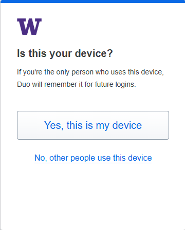 Is this your device? screen in Entra sign in flow
