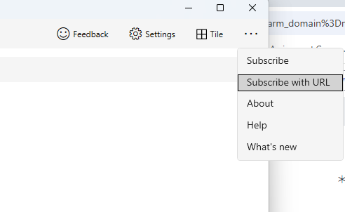 Subscribe with URL