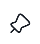 visual icon of pin/unpinning agent feature