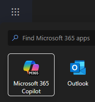 The App Launcher on the Office 365 homepage