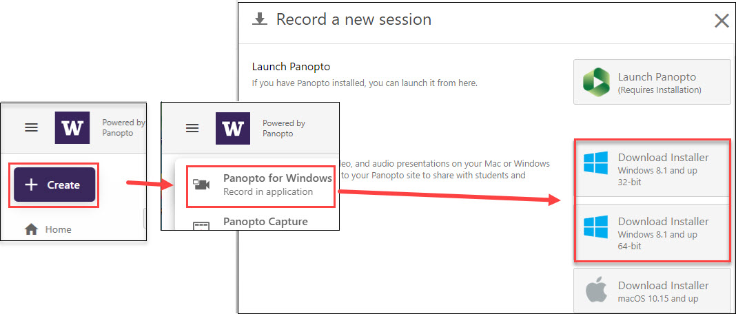 Screenshot demonstrating how to access Windows recorder download screen