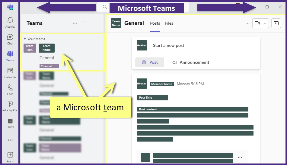 Anatomy of the Microsoft Teams UI